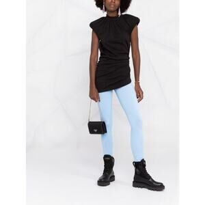 The Attico ruched black asymmetrical top women’s‎ size xs /38